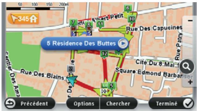 TOMTOM PRO 7150 TRUCK - Ignorer des étapes avec la carte - 2