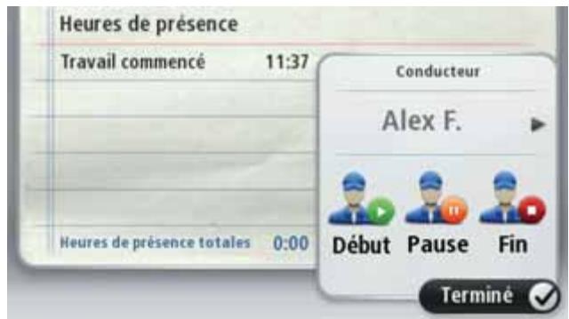 TOMTOM PRO 7150 TRUCK - Signaler les heures de présence - 2