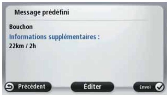 TOMTOM PRO 7150 TRUCK - Envoyer un message prédéfini - 2