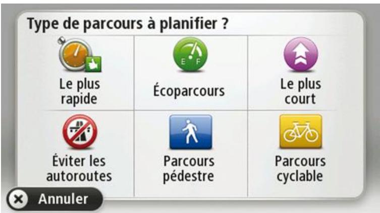 TOMTOM START 60 M - Sélectionner un type de parcours - 1