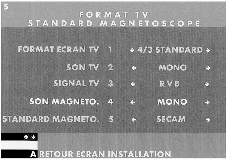 PIONEER DBR-S400F - → ETAPE C : reglage FORMAT tv/standard magnetoscope - 1