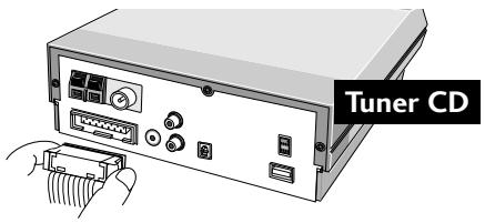PIONEER MJ-L11 - Branchement du câble de l'enregistreur de MD au tuner CD ou au tuner dvd/cd - 1