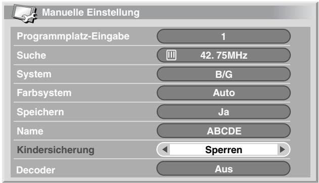 PIONEER PDP-504HDE - Einstellen der Kindersicherung - 1