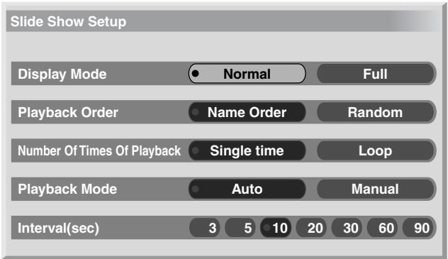 PIONEER PDP-504HDE - Starting the Slide Show Setup screen - 1