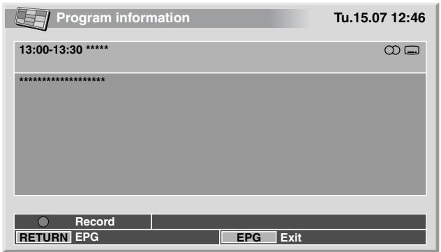 PIONEER PDP-504HDE - Viewing programme information - 1