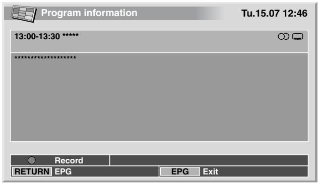 PIONEER PDP-504HDE - Recording a programme using a recording equipment - 1