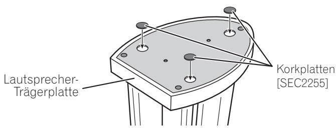 PIONEER CP-4EX - Montage der Stabilisatoren am Laufsprecher - 1