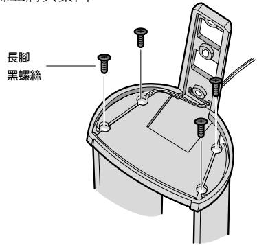 PIONEER CP-DV1000 - 使用附帶的黑螺絲將揚聲器座固定在撑杆頂部。 - 1