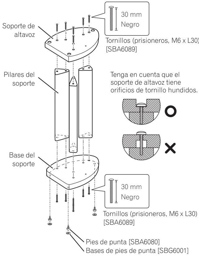 PIONEER CP81B-MK - Montaje de los soportes de altovoz - 1