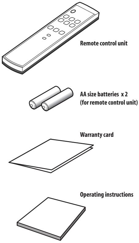 PIONEER PDA-V100HD - Supplied accessories - 1