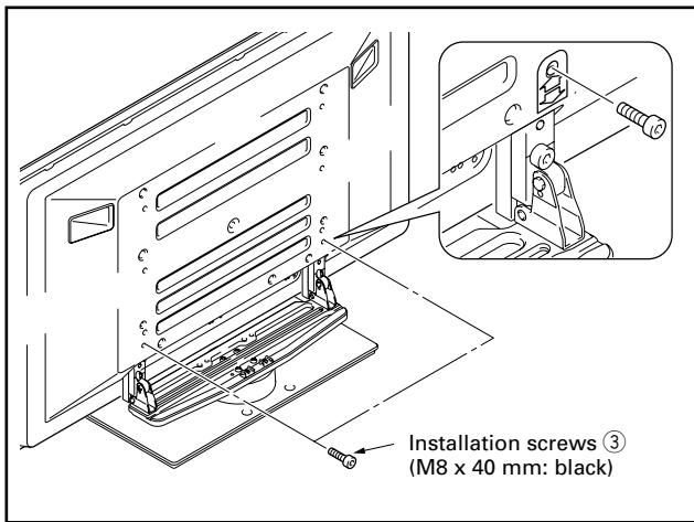 PIONEER PDK-1012 - Securing the plasma display with Installation screws ③. - 1