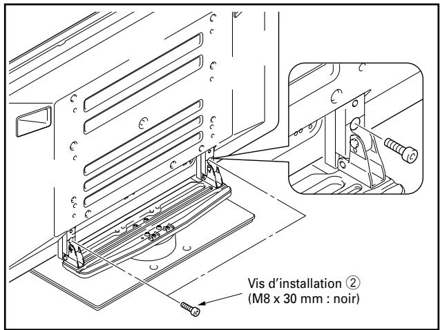 PIONEER PDK-1012 - Fixez solidement l'écran plasma avec les vis d'installation ②. - 1