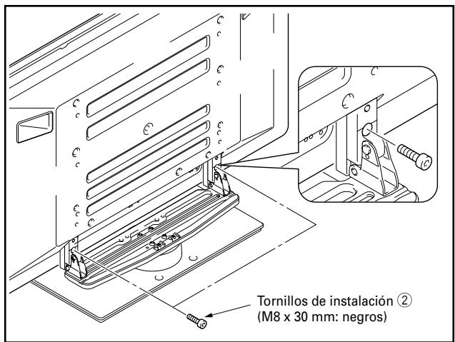 PIONEER PDK-1012 - Fijación de la pantalla de plasma con los Tornillos de instalación ②. - 1