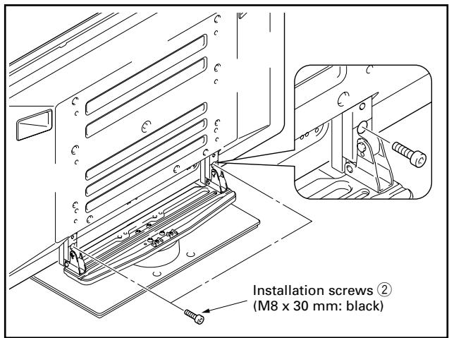 PIONEER PDK-1012 - Securing the plasma display with Installation screws ②. - 1