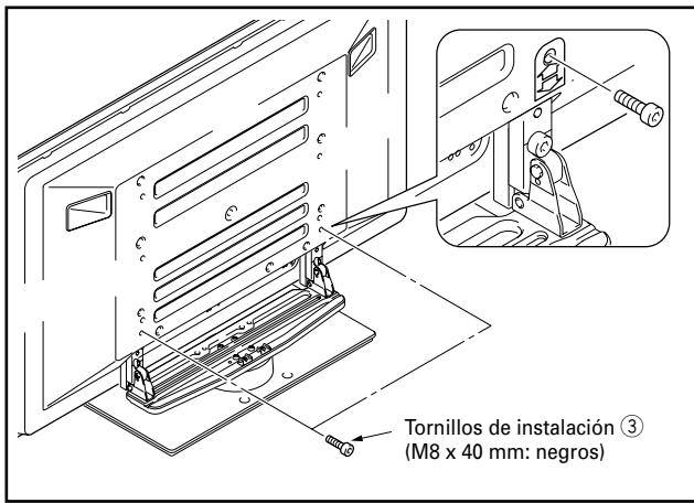 PIONEER PDK-1012 - Fijación de la pantalla de plasma con los Tornillos de instalación ③. - 1