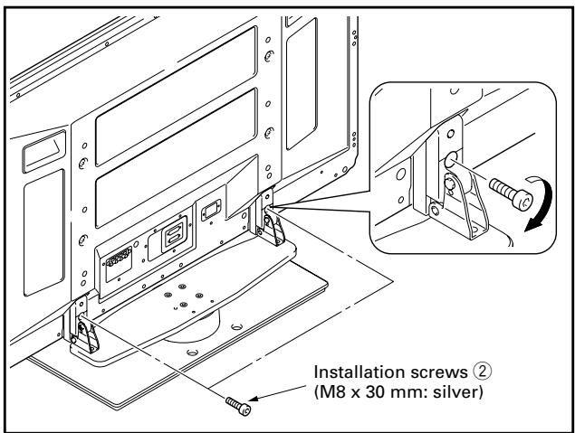 PIONEER PDK-1013 - Securing the plasma display with Installation screws ②. - 1