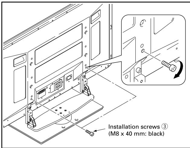 PIONEER PDK-1013 - Securing the plasma display with Installation screws ③. - 1