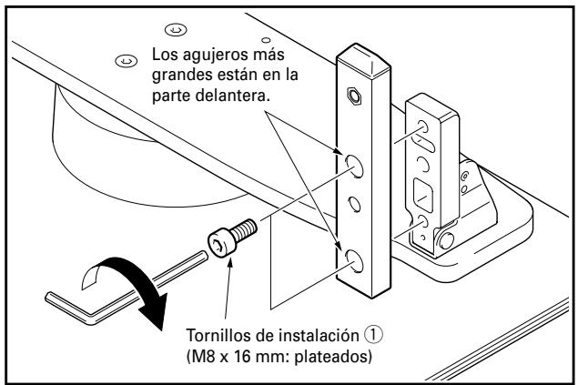 PIONEER PDK-1013 - Asegure la columna en el soporte mediante los tornillos de instalacion ① (4领先地位 a la derecha e izquierda). - 1