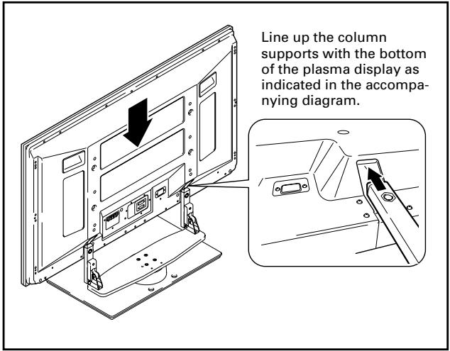 PIONEER PDK-1013 - Attaching the plasma display to the stand. - 1