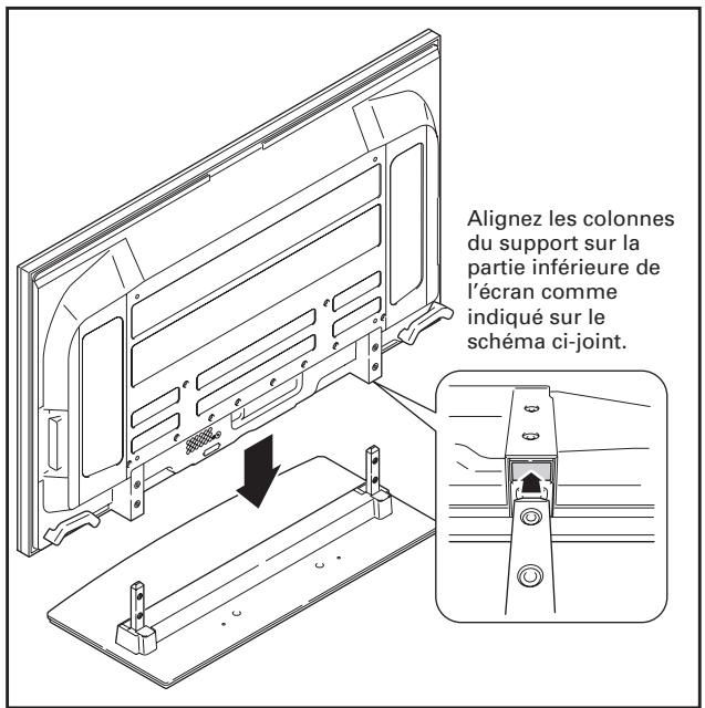 PIONEER PDK-1015 - Installation de l'écran à plasma sur le support. - 1