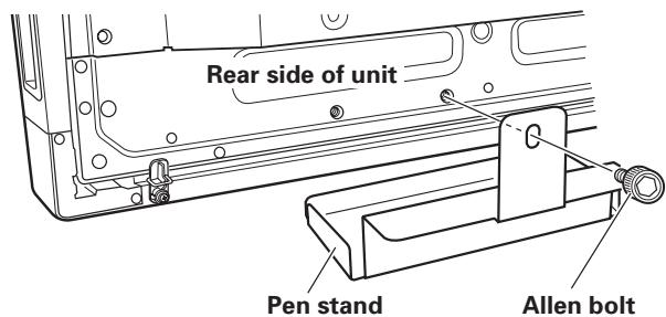 PIONEER PDK-50HW2A - Use the furnished Allen bolt to fasten the pen stand in place to the rear side of the unit. - 1