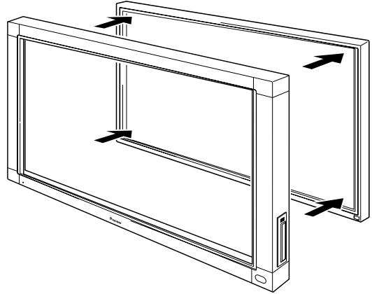 PIONEER PDK-50HW2A - Place the unit over the front of the plasma display. - 1