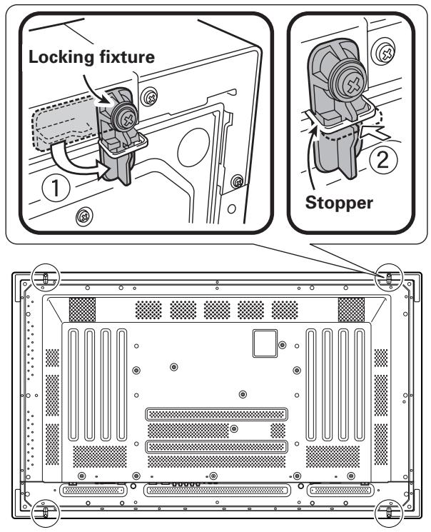 PIONEER PDK-50HW2A - Use the locking fixture on the rear panel to secure the four corners of the unit. - 1