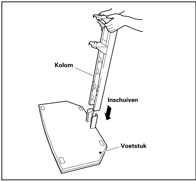 PIONEER PDK-FS01E - Verwijder de kabelbekleding en schuif de kolom in het voetstuk. - 1