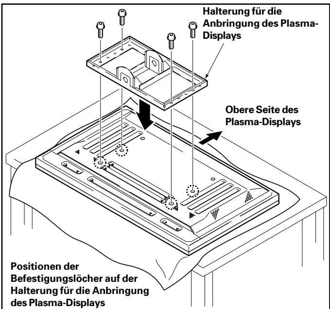 PIONEER PDK-FS01E - Die Halterung für die Anbringung des Plasma-Displays an 4 Stellen mit den mitgelieferten Schrauben M8 am Plasma-Display befestigen. - 1