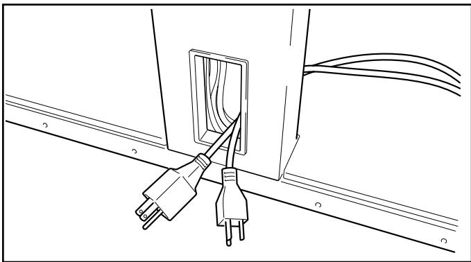 PIONEER PDK-FS01E - [Cómo pasado el cable de alimentación (pantalla de plasma, receptor de dispositivos/equipos) por el orificio] - 1