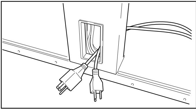 PIONEER PDK-FS01E - [Passing the power cord (plasma display, media receiver) through the hole] - 1
