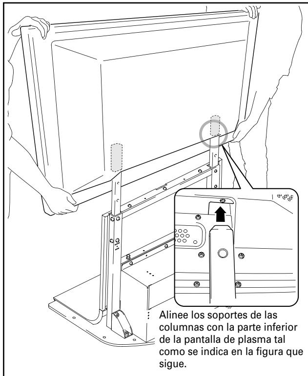 PIONEER PDK-FS03 - Fije la pantalla de plasma sobre la columna de soporte. - 1
