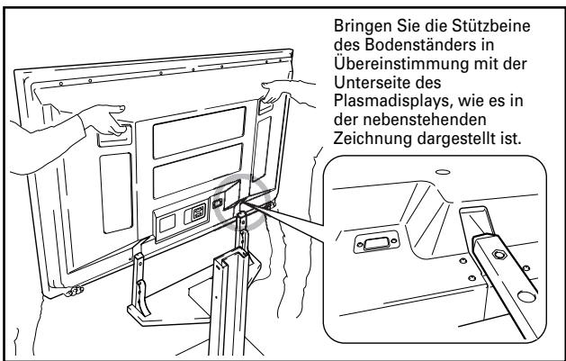 PIONEER PDK-FS05 - Montage des Plasmadisplays an den Stützbeinen. - 1