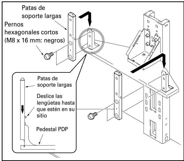 PIONEER PDK-FS05 - Cuando los altavoces se instalen debajo de la pantalla de plasma o de la pantalla de plasma de un solo cuerpo - 1