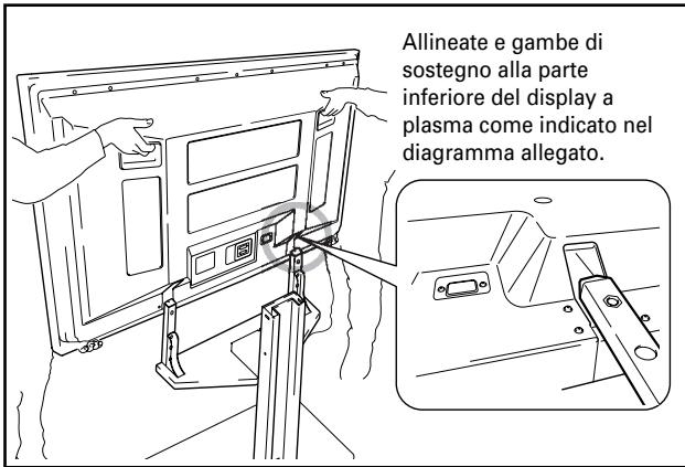 PIONEER PDK-FS05 - Posizione il display a plasma sulle gambe di sostegno. - 1
