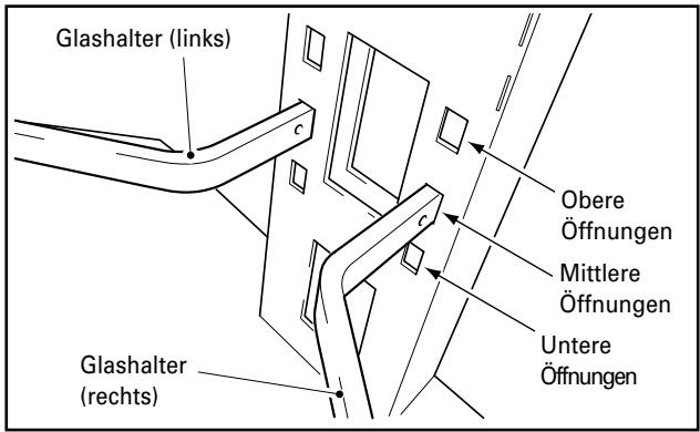 PIONEER PDK-FS05 - Befestigen Sie den linken und den rechten Glashalter an der Stützsäule. - 2