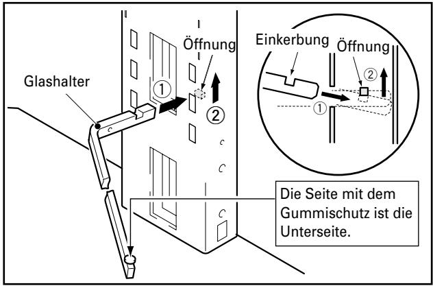 PIONEER PDK-FS05 - Befestigen Sie den linken und den rechten Glashalter an der Stützsäule. - 1