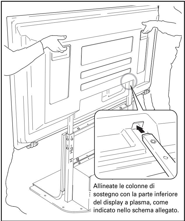 PIONEER PDK-FS07 - Fissate il display a plasma alla colonna di sostegno. - 1
