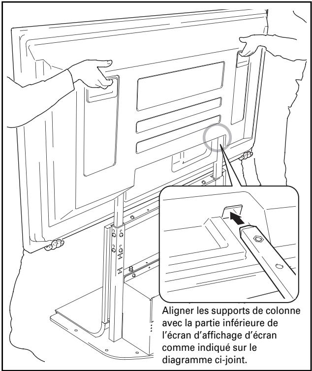 PIONEER PDK-FS07 - Fixer l'écran d'affichage plasma sur la colonne de support. - 1