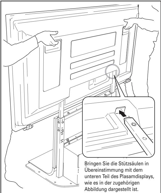 PIONEER PDK-FS07 - Befestigen Sie das Plasmadisplay an der Stützsäule. - 1