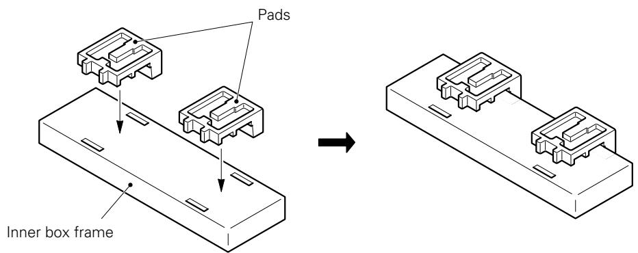 PIONEER PDK-TS01(-L) - ■ Instructions for using the main display packing material as a stand for the working on the display (50" display model is shown in the figure.) - 2