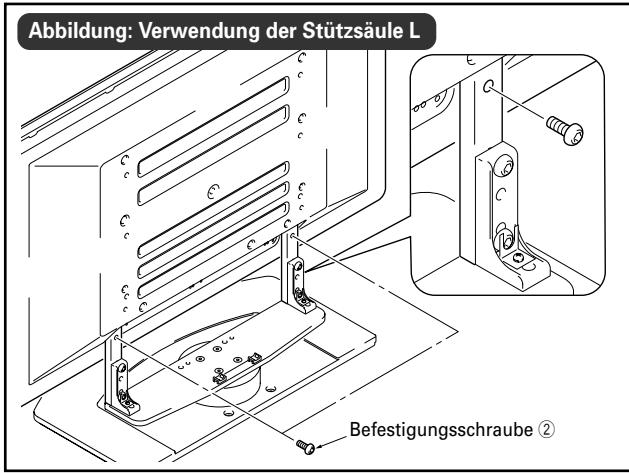 PIONEER PDK-TS04 - Sichern des Plasmadisplays mit den Befestigungsschrauben ②. - 2