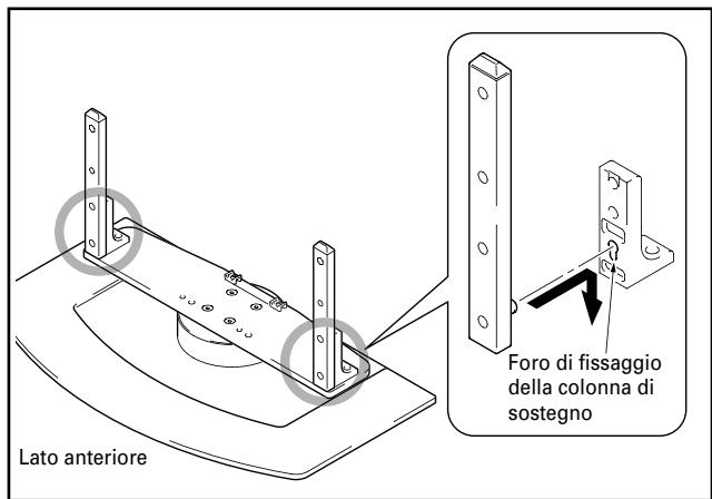 PIONEER PDK-TS04 - Fissare le colonne di sostegno al supporto. - 1
