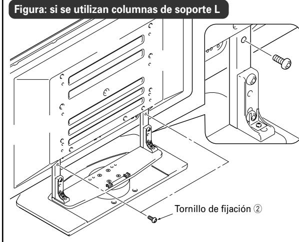 PIONEER PDK-TS04 - Fijación de la pantalla de plasma con los tornillos de fijación ②. - 2