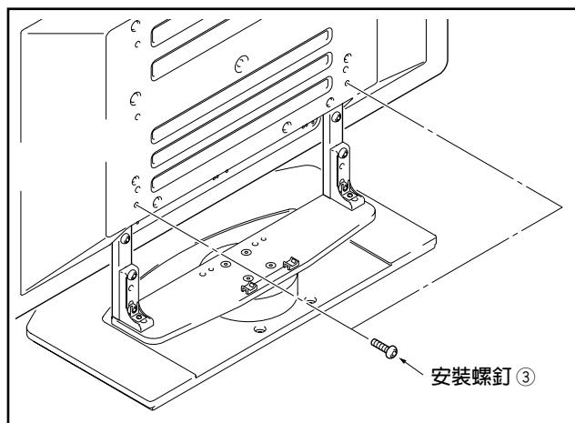 PIONEER PDK-TS04 - 使用安裝螺釘 ③ 把揚聲器安裝到電漿顯示器下方上 - 1
