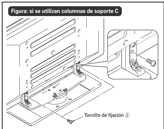 PIONEER PDK-TS04 - Fijación de la pantalla de plasma con los tornillos de fijación ②. - 1