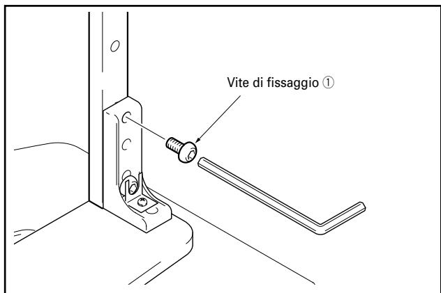 PIONEER PDK-TS04 - Fissate la colonna di sostegno al supporto con le viti di installmente ① a sinistra e a destra del supporto. - 1