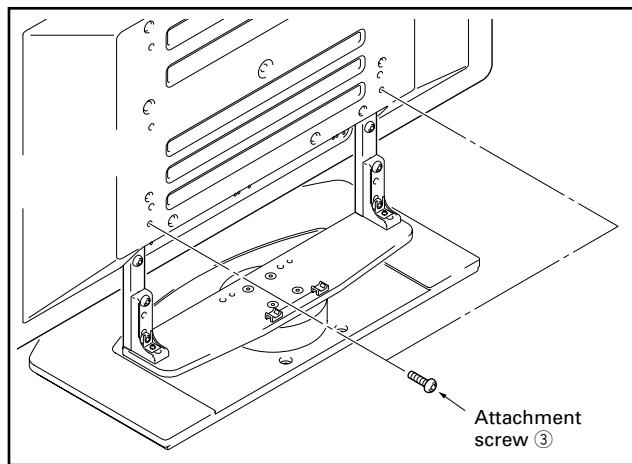 PIONEER PDK-TS04 - Securing the plasma display with attachment screws ③. - 1