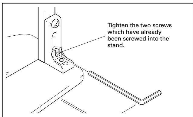 PIONEER PDK-TS04 - Fully tighten two screws on left and right of stand which have been loosely screwed into stand. - 1