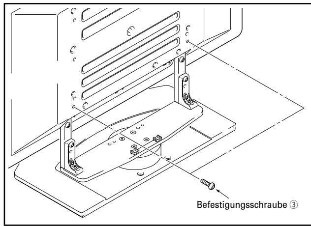 PIONEER PDK-TS04 - Sichern des Plasmadisplays mit den Befestigungsschrauben ③. - 1